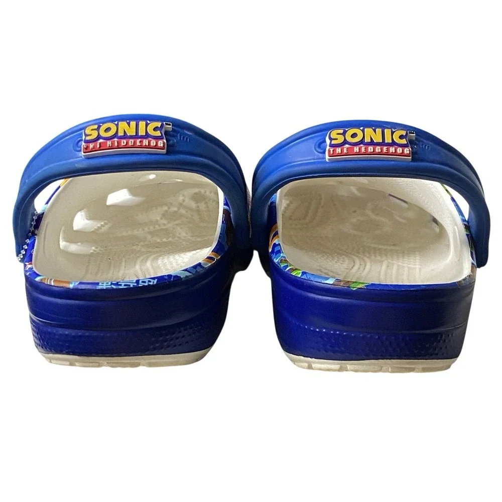 Crocs Sonic Hedgehog Classic Clog Kids 5 J Blue Kidcore Gamercore Video Game Fun - Picture 5 of 11